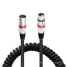 Colorful Connector 3 PIN Mic Cables Spring Wire XLR Male to Female Cable Microphone COAXIAL POLYBAG